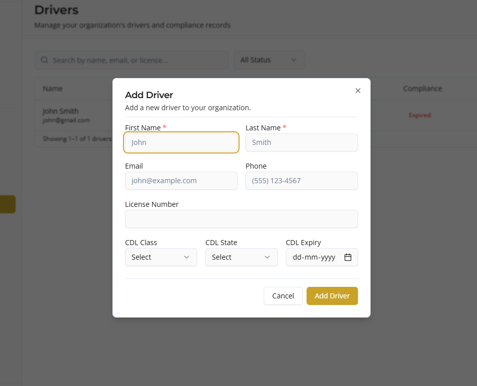 driver add